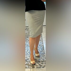 Banana Republic Light Gray Pencil Skirt